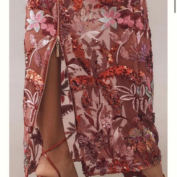 Bronx and Banco Dahlia Leona Embroidered Gown